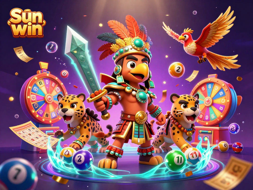 Engage in thrilling gameplay at Sun win with dynamic lottery elements and vibrant characters.