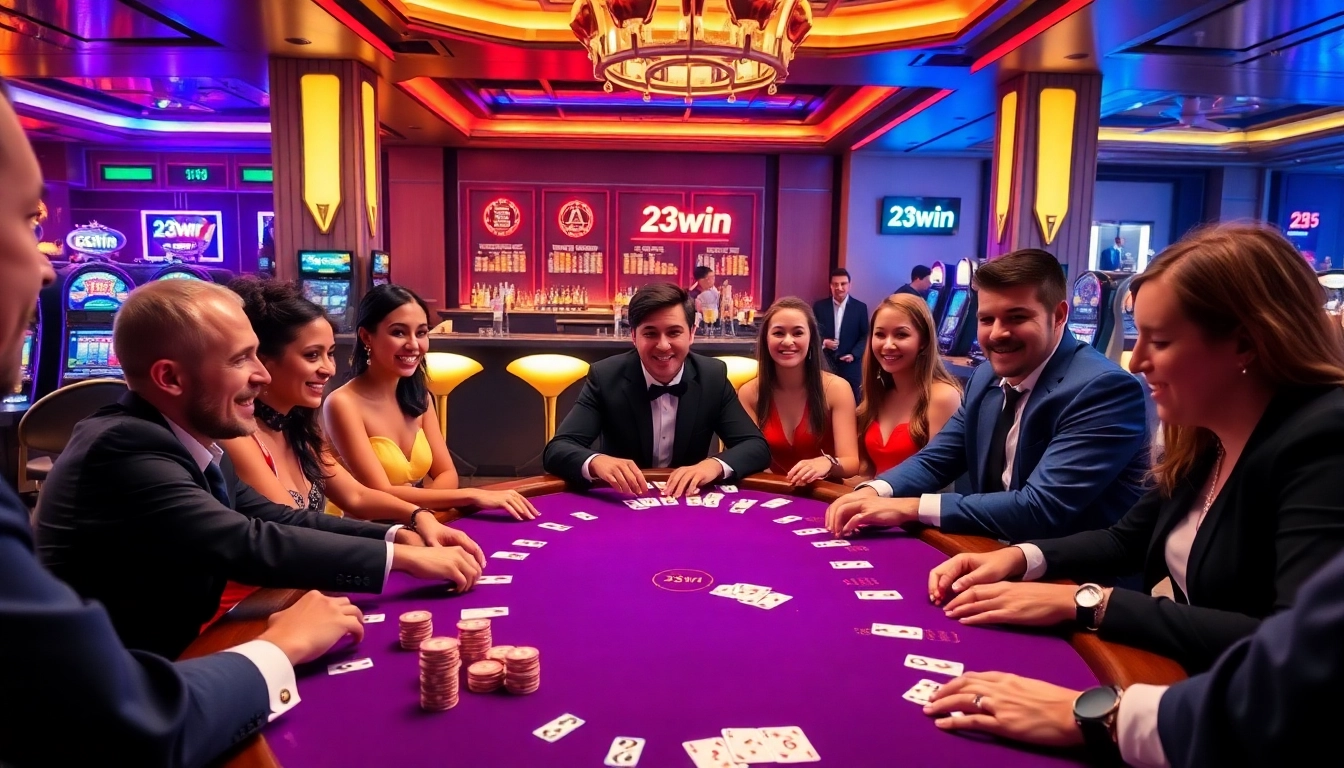 Experience the excitement at 23win with engaging poker action and vibrant casino atmosphere.