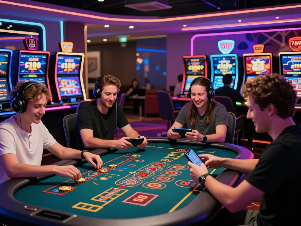 Players engaged in thrilling games at 789club's vibrant online casino environment, showcasing excitement and community.