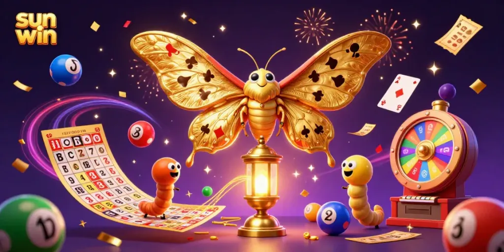 Experience the exciting world of sun win gaming with vibrant elements and captivating illustrations.