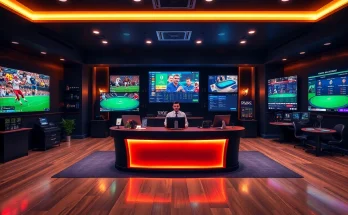Experience the thrill of online betting at okvipwin.live with professional gaming setups and vibrant atmosphere.