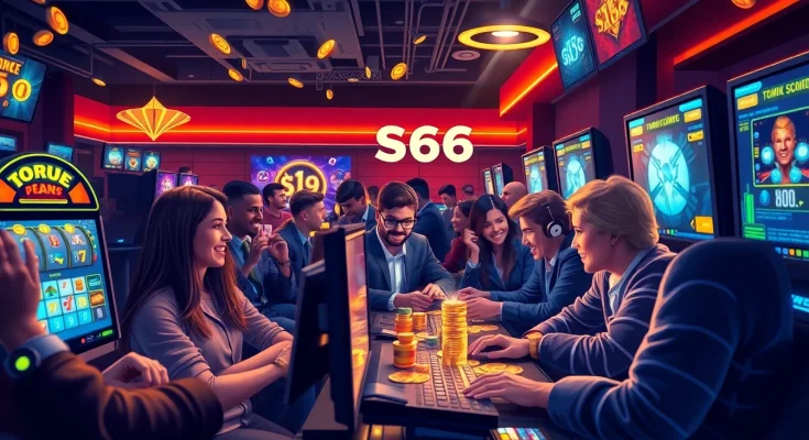 S666.nyc - Engaging online betting scene with diverse players enjoying slot games and poker.