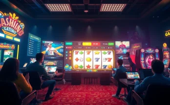 Casino platform illustration showcasing 98winwin.live with vibrant games and betting options.