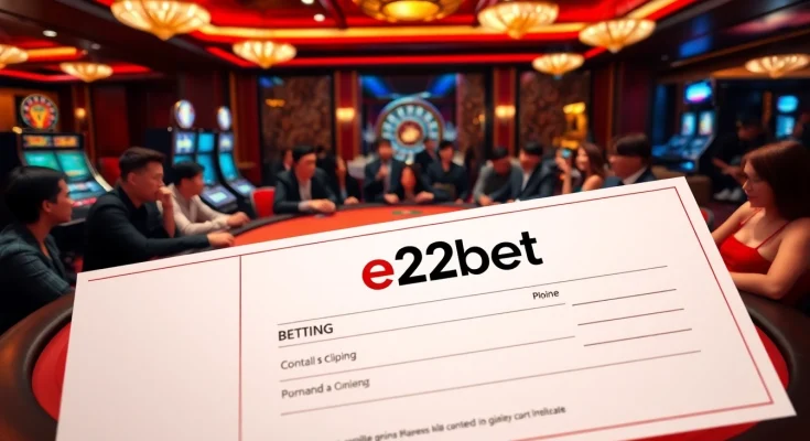 Engaging scene of nhà cái e2bet showcasing dynamic casino gaming atmosphere.