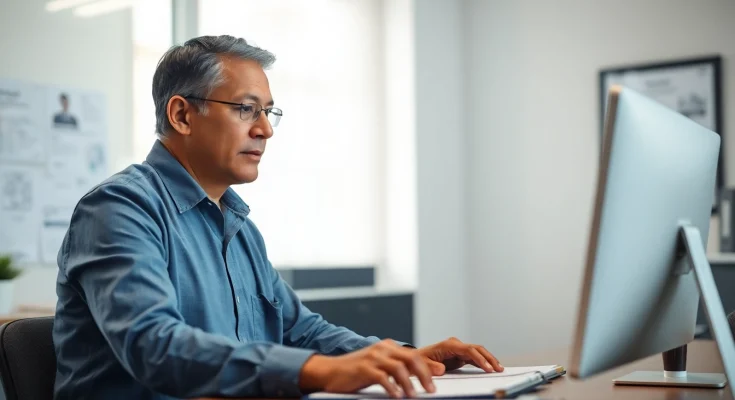 Visual of an expert assisting with eta uk application form, showcasing a professional immigration consultant.