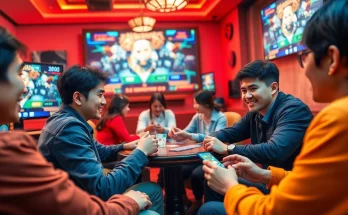 Exciting online gaming scene with players enjoying popular card games at gamebaidoithuong.com.vc