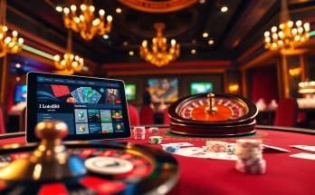 Experience the thrill of betting at loto188.gb.net with an inviting casino scene featuring poker tables and roulette wheels.