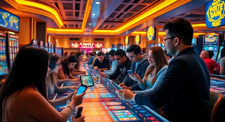 Experience the excitement of vin777.gb.net with diverse online games in a vibrant casino atmosphere.