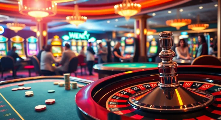 Join the excitement at https://winvn.wiki with vibrant casino gaming visuals, showcasing thrilling roulette action.